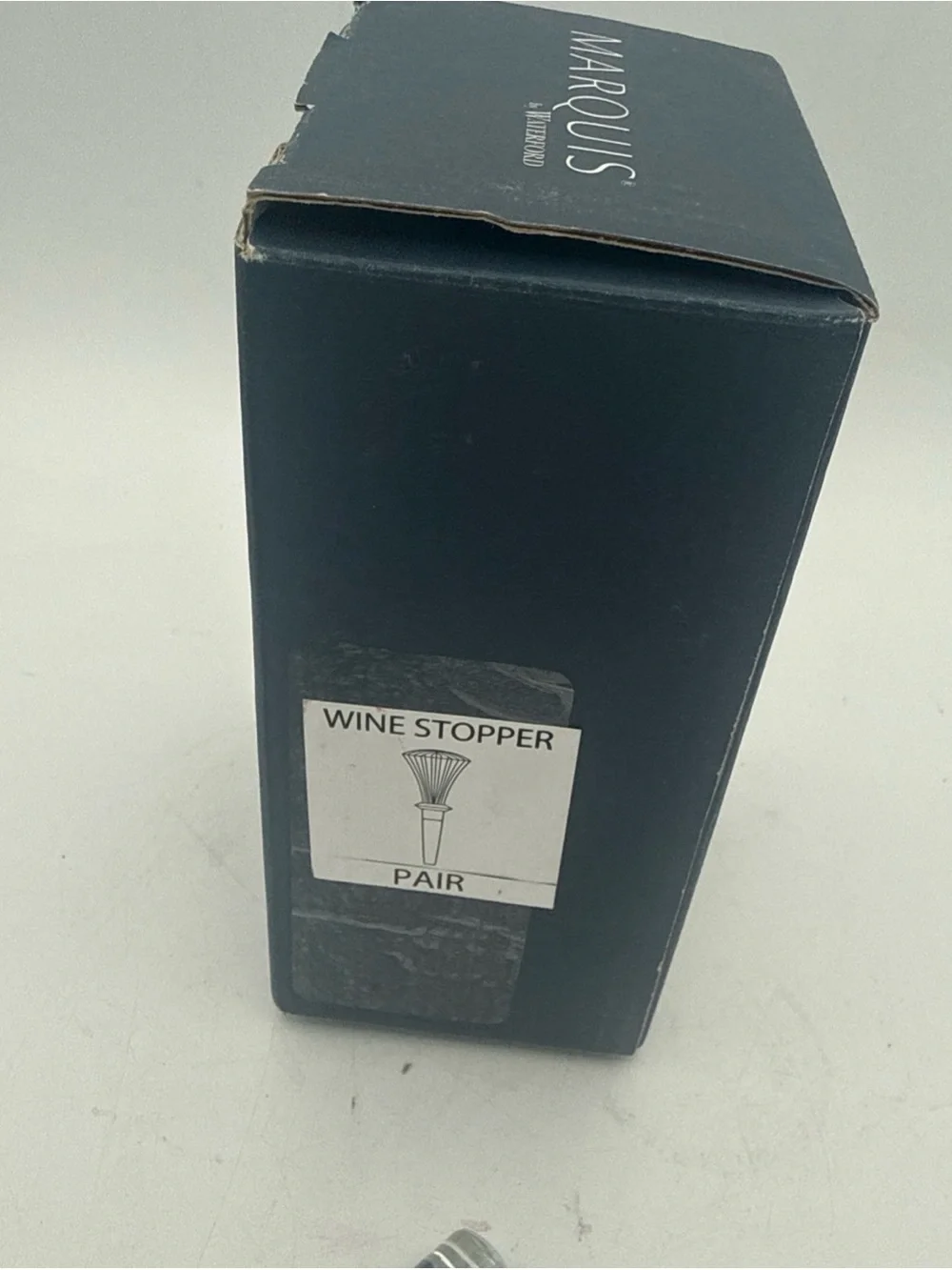 Pair Of Marquis by Waterford Crystal Brookside Clear Wine Bottle Stoppers New